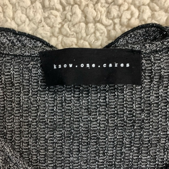 Size small Black and Silver Cold Shoulder Bodycon Dress - Picture 4 of 5